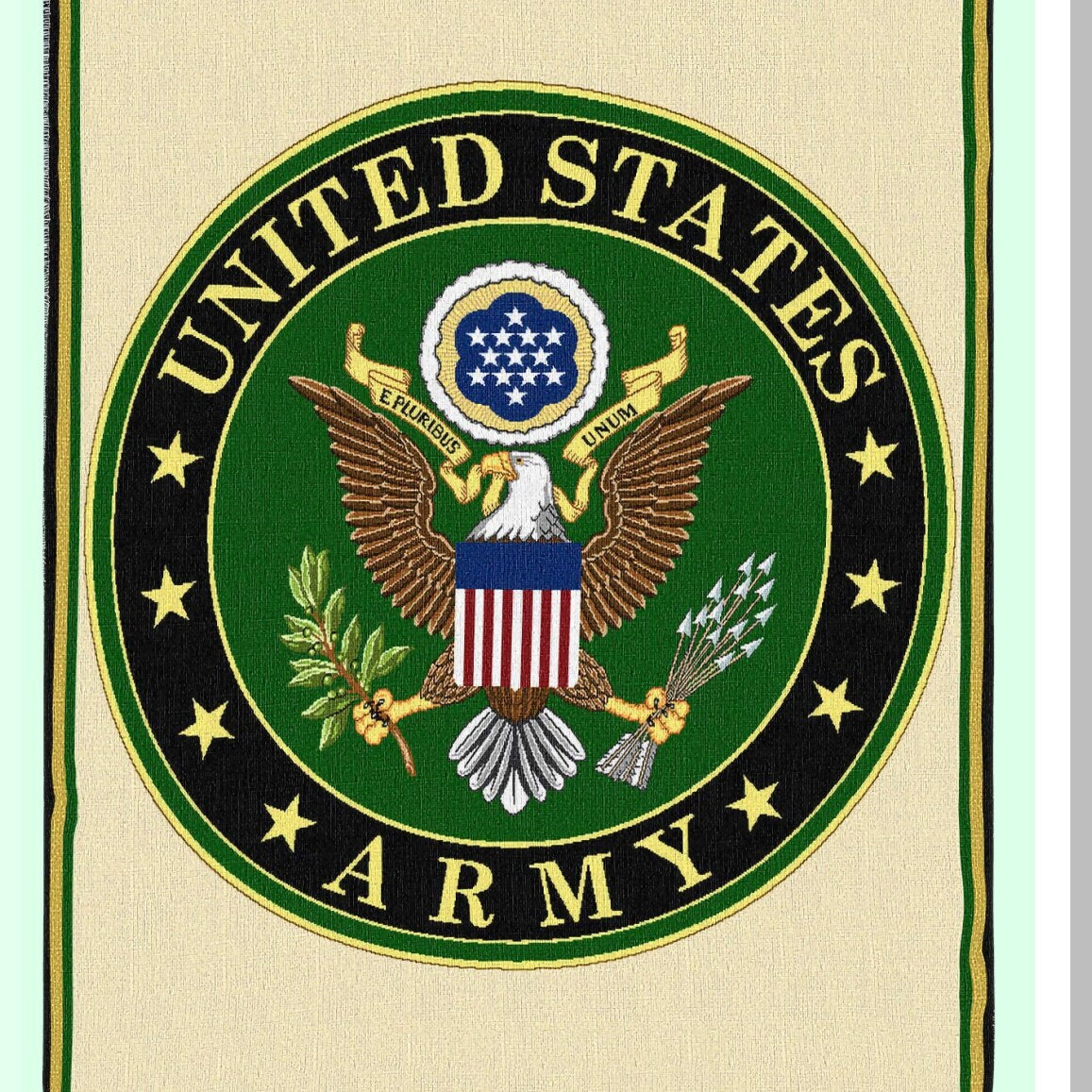 Patriot Eagle Woven Tapestry Blanket - 100% Cotton, Made in USA, 72x54