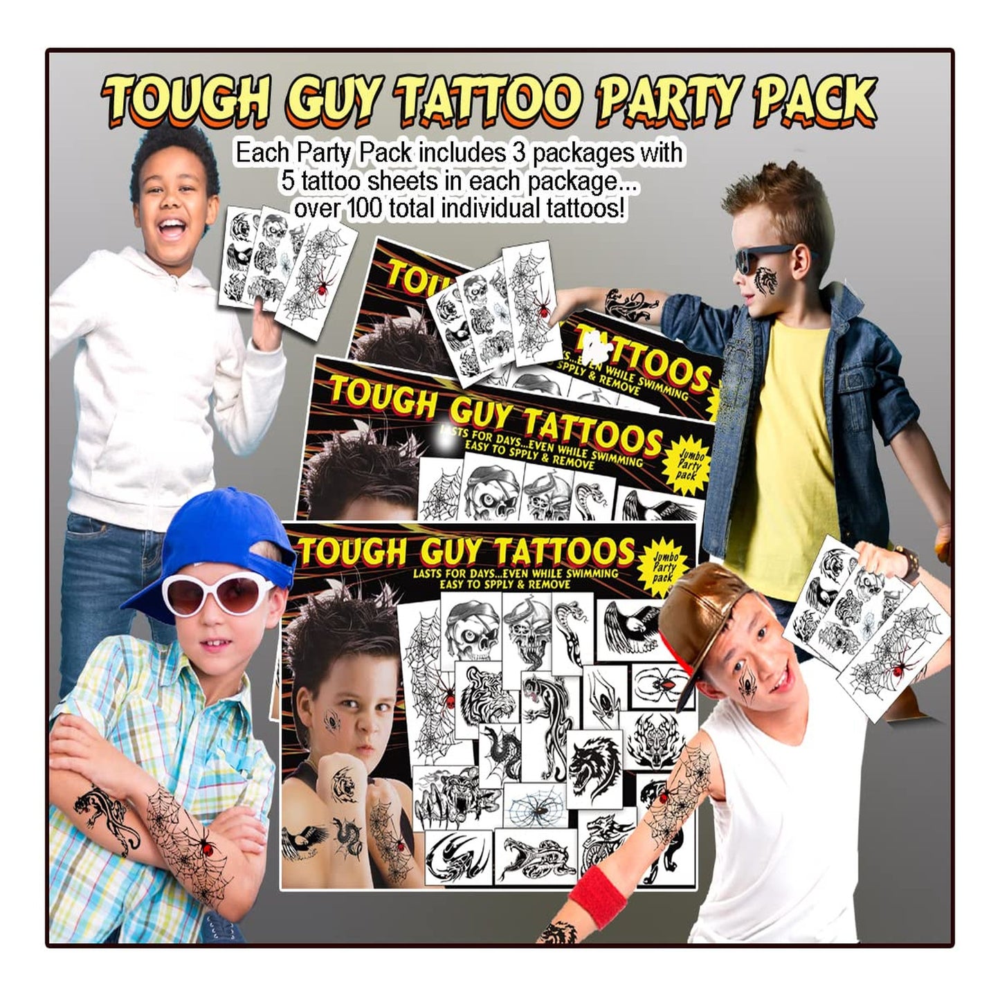Waterproof Fake Tattoos Pack with 108 Realistic Designs