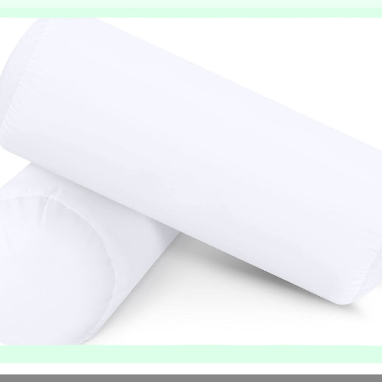 White Comfort Bolster Pillow Set - 6x16 Inch Pack of 2 for Bed and Couch - Indoor Decorative Cushions for Ultimate Relaxation and Support