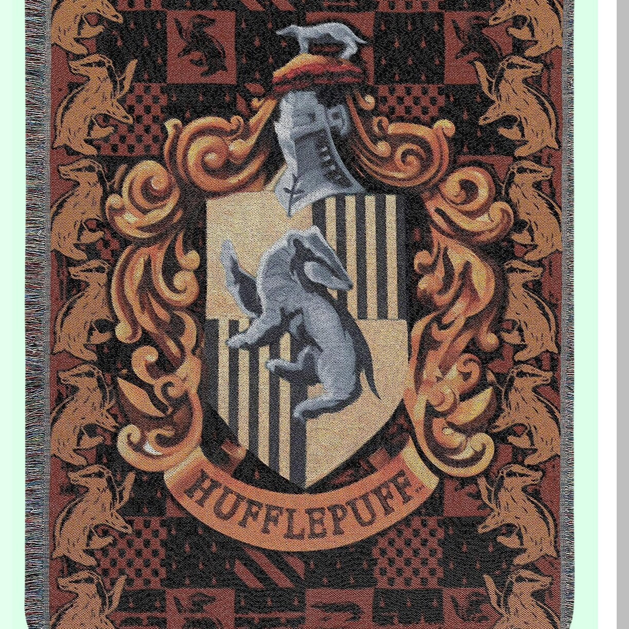 Hufflepuff Heritage Woven Tapestry Throw Blanket - 48x60