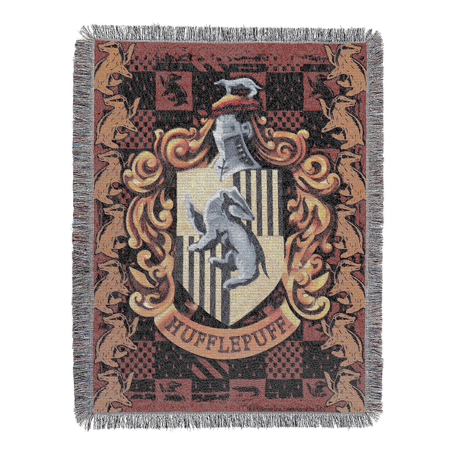 Hufflepuff Heritage Woven Tapestry Throw Blanket - 48x60