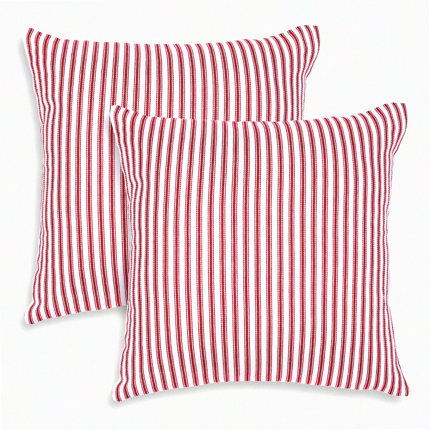 Stripe Cotton Decorative Pillow Covers - Set of 2 - 24x24 Inches