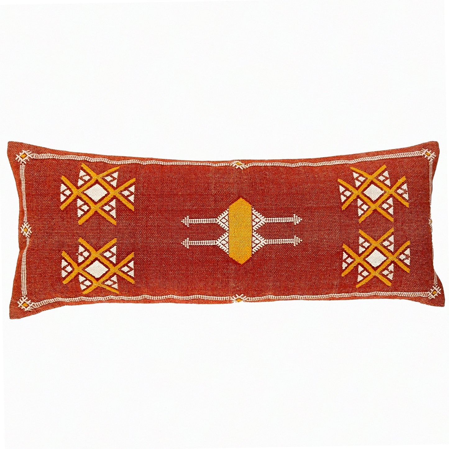 Kilim Dream Lumbar Pillow Cover - Handwoven Authentic Cushion Case for Bedroom Decor - 14x36 Sabra Pattern - Long Cushion Cover