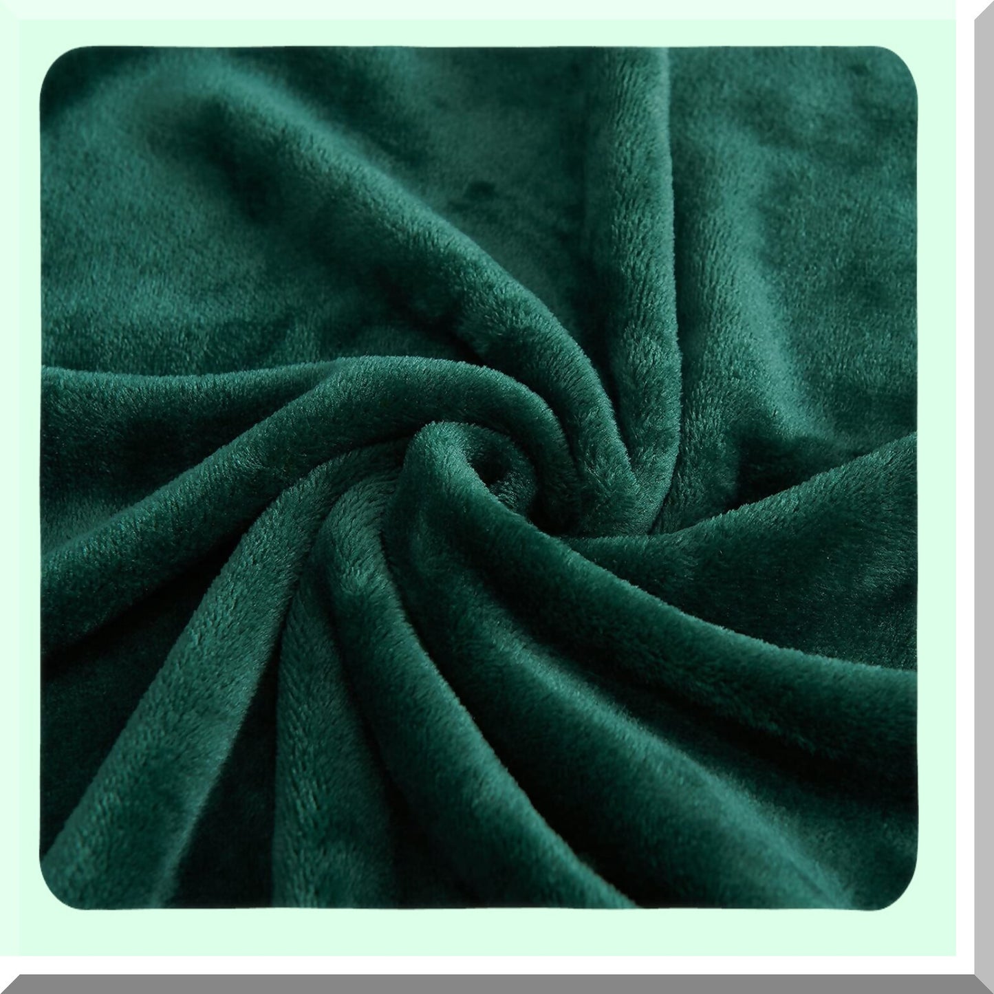 UltraSoft Forest Green Fleece Blanket - Cozy Fall Flannel Throw for Couch, Office, or Dog - Lightweight Microfiber Plush Baby Blanket, 50 x 60