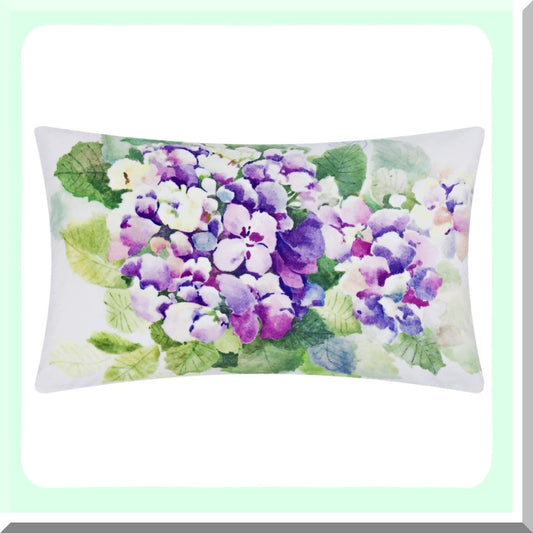 Lilac Bloom Decorative Pillow Cover - Purple Flower Accent Aesthetic Throw Pillowcase for Home Bed Living Room Sofa Decor - Girl Gift 12x20 Inch