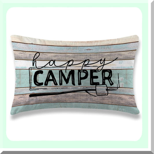 Adventure Bliss Pillow Covers - 12x20 inch Camping Gifts Cushion Cases for Happy Campers! Soft Decorative Pillowcase for Sofa, Bedroom, Car, RV - Perfect Camper Loves Gift!