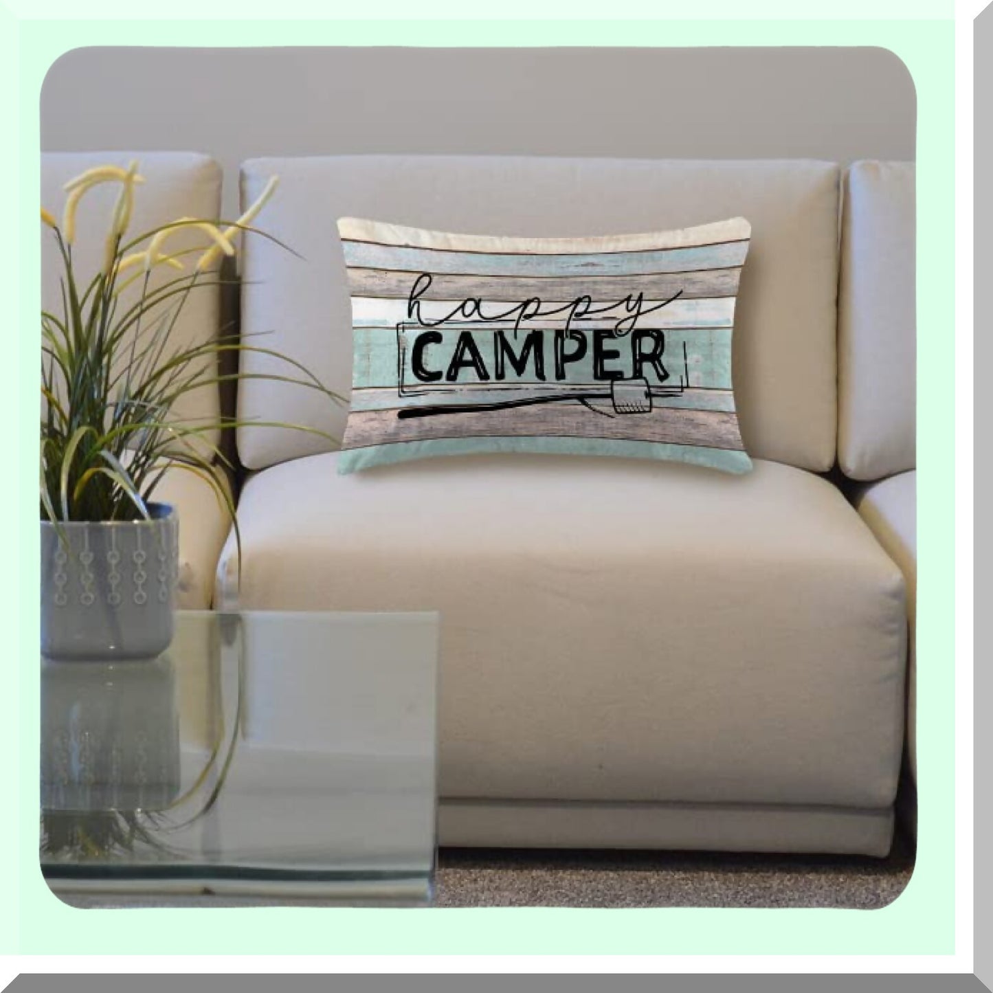 Adventure Bliss Pillow Covers - 12x20 inch Camping Gifts Cushion Cases for Happy Campers! Soft Decorative Pillowcase for Sofa, Bedroom, Car, RV - Perfect Camper Loves Gift!