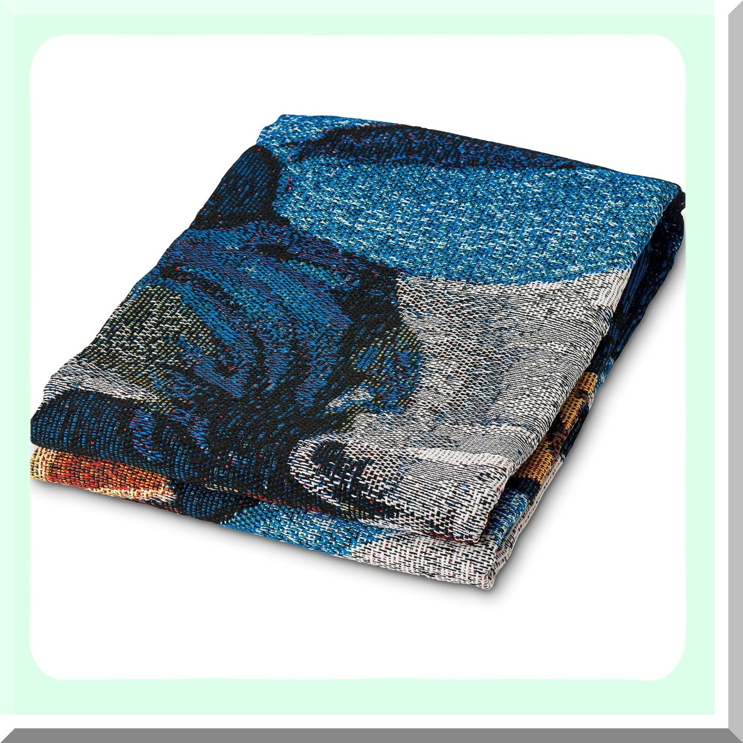 Ravenclaw Crest Woven Tapestry Throw Blanket - 48x60 Inch Cozy Hogwarts Decor