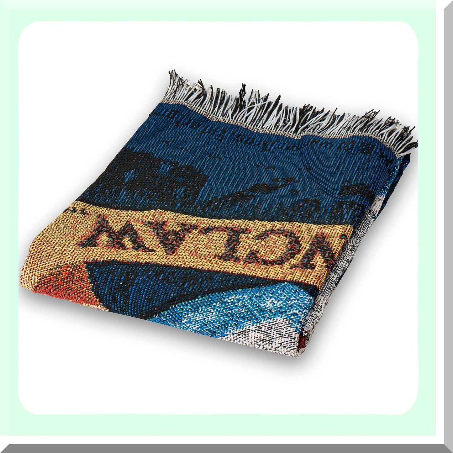 Ravenclaw Crest Woven Tapestry Throw Blanket - 48x60 Inch Cozy Hogwarts Decor