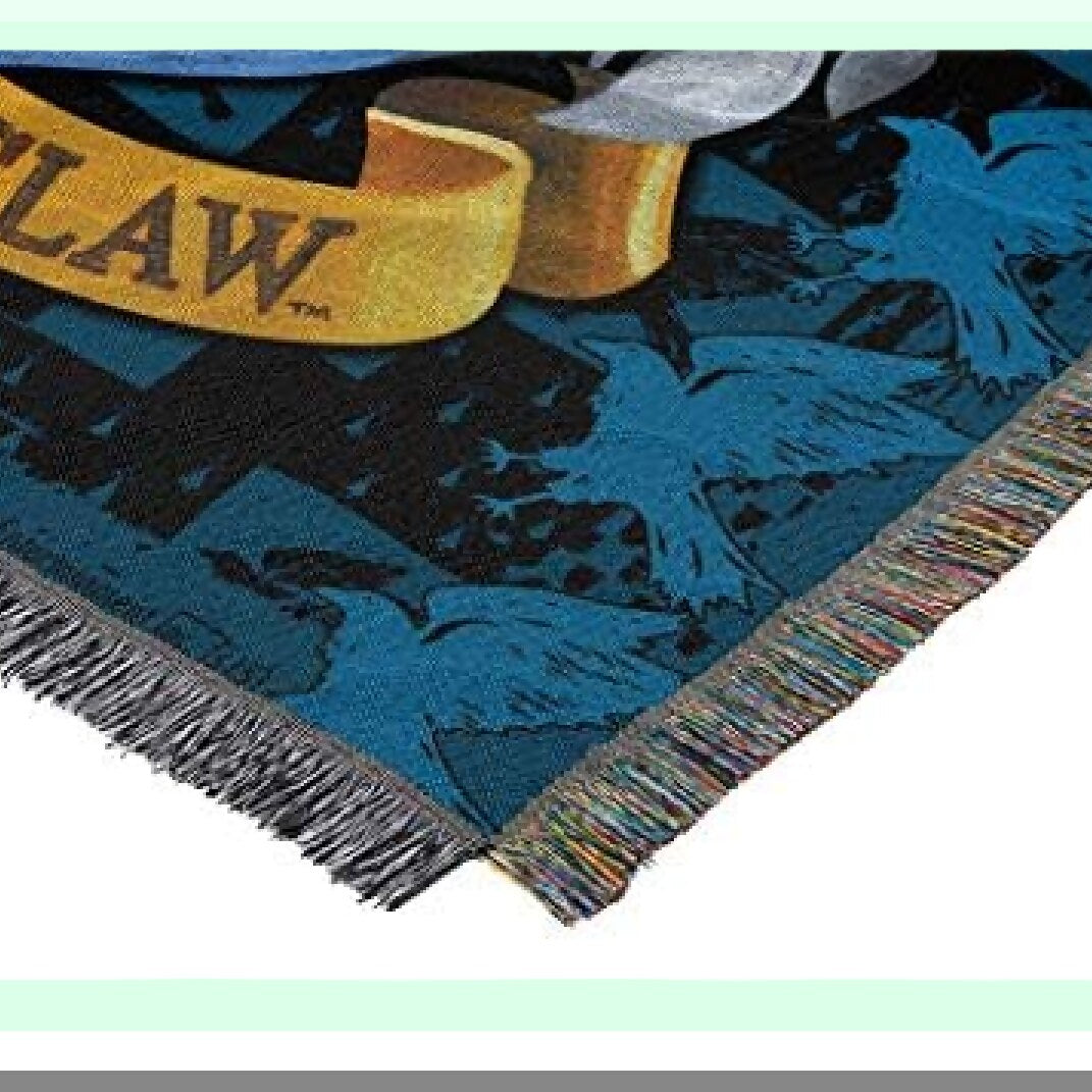 Ravenclaw Crest Woven Tapestry Throw Blanket - 48x60 Inch Cozy Hogwarts Decor