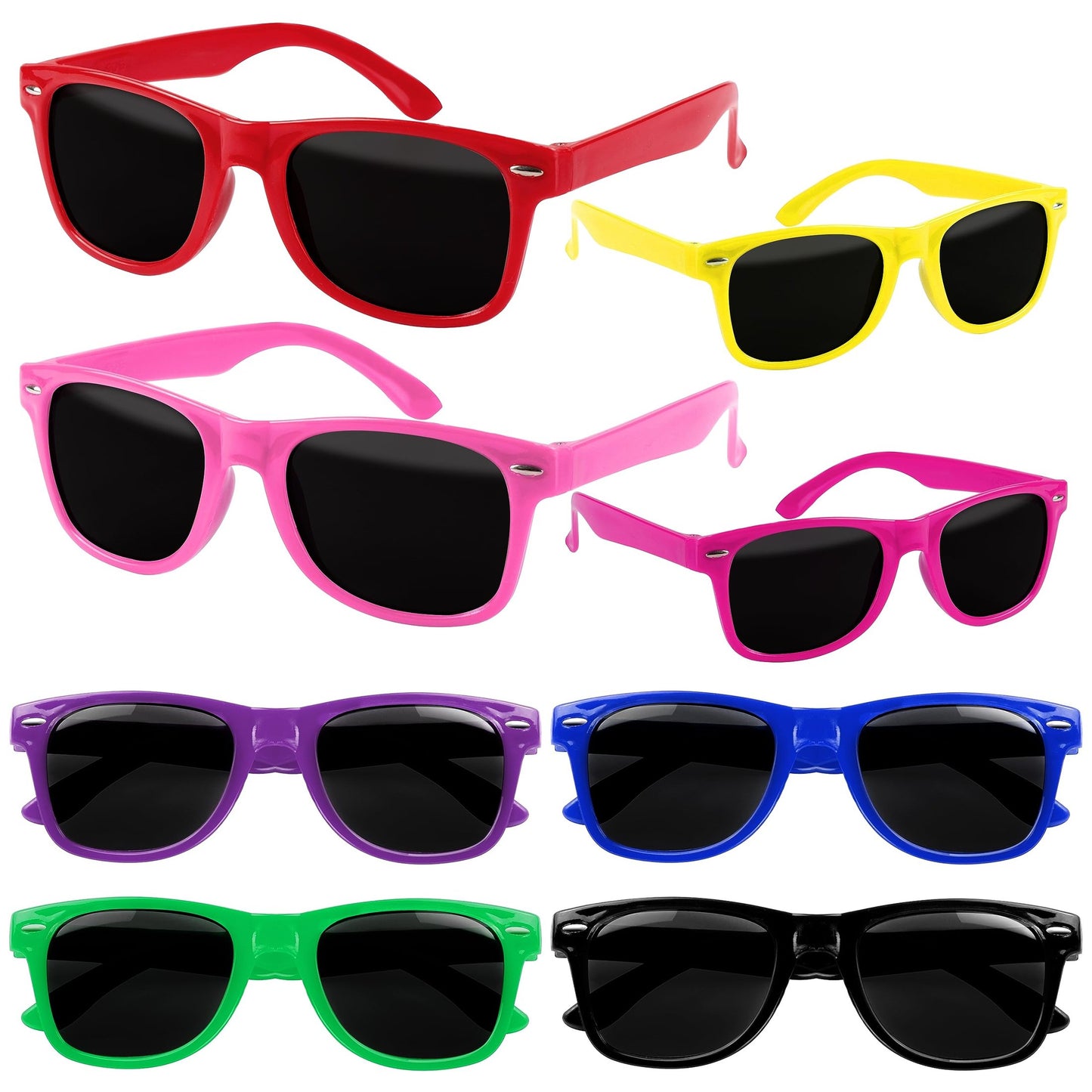 Neon Sunblast Party Pack - 40 Pcs Kids Sungles Bulk for Boys and Girls Age 3-8. UV400 Protection for Summer Beach Pool Parties, Birthdays, Graduations, and Clroom Prizes.