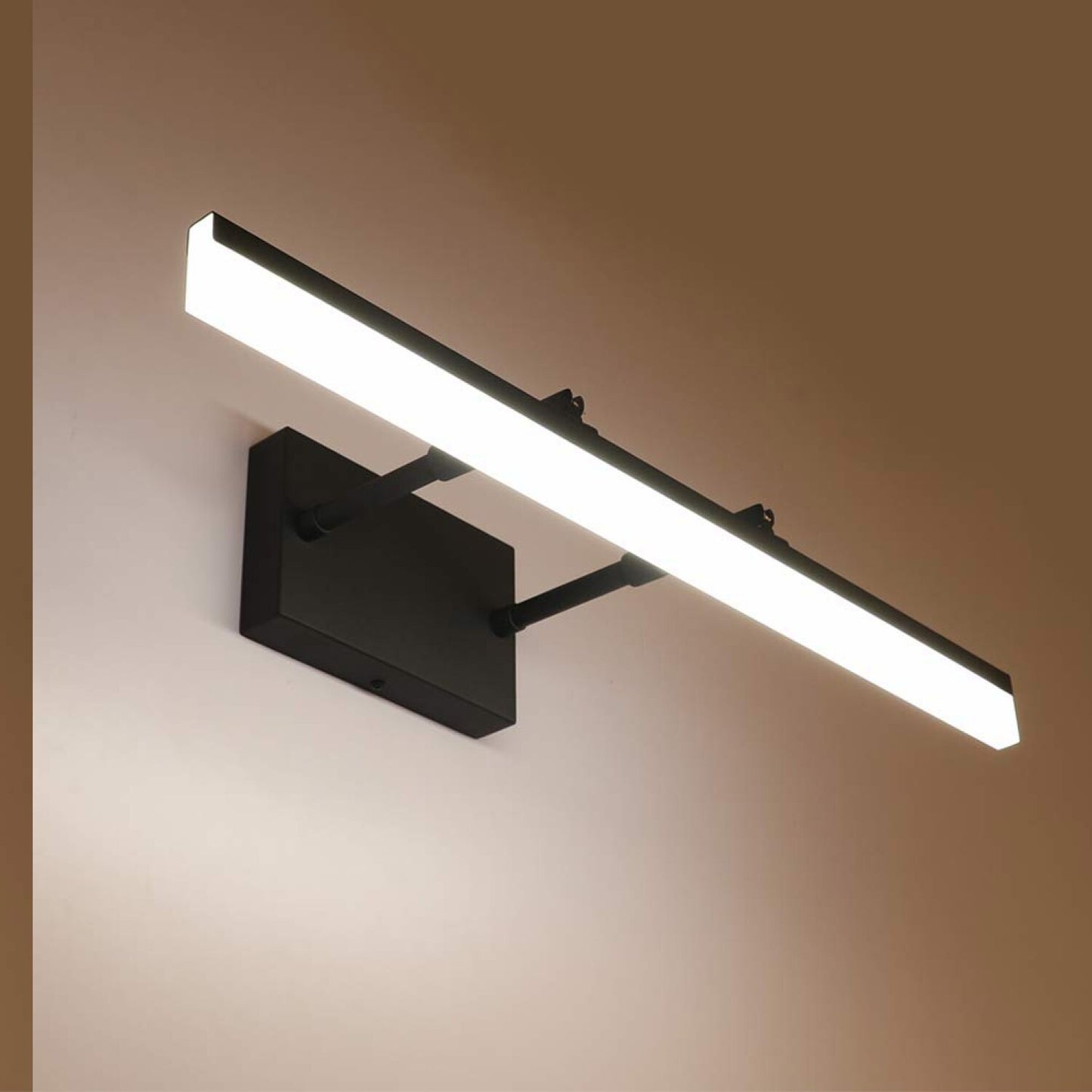 Adjustable LED Bathroom Vanity Light 24in Matte Black