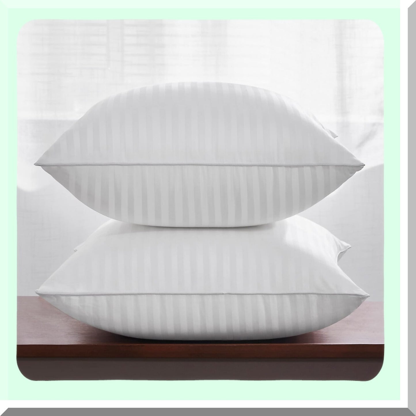 FluffCozy Square Pillow Inserts - Firm & Fluffy Decorative Cushions for Couch, Bed & Sofa - Soft Cotton Cover White Cushion - Down Alternative - Pack of 2