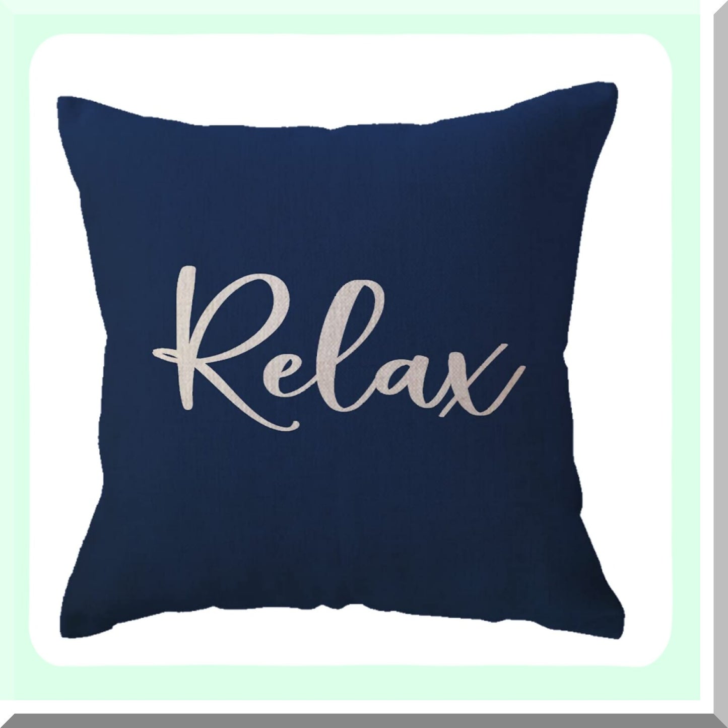 Blue Bliss Farmhouse Pillow Cover - 18x18 Inch Relaxing Decorative Cushion for Sofa, Porch, Bench - Housewarming Gift for Beach Lovers