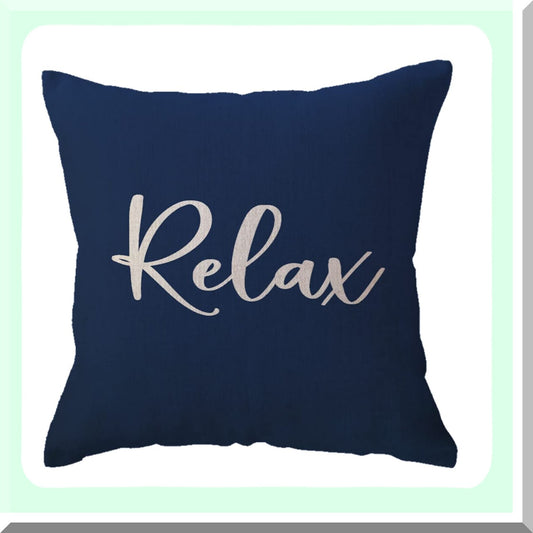 Blue Bliss Farmhouse Pillow Cover - 18x18 Inch Relaxing Decorative Cushion for Sofa, Porch, Bench - Housewarming Gift for Beach Lovers