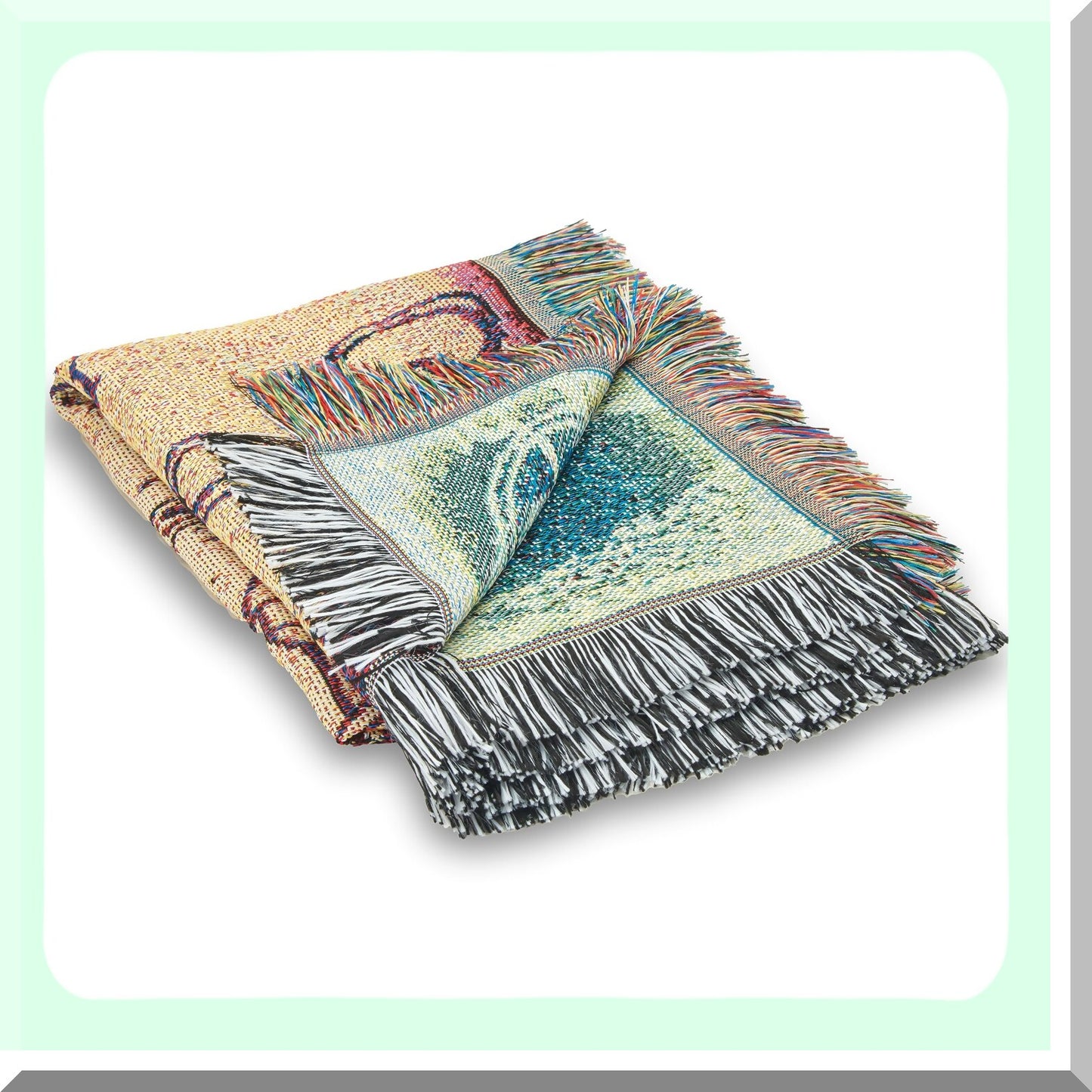 Mystic Marauders Woven Tapestry Throw Blanket - 48x60 Inch Magical Map Design