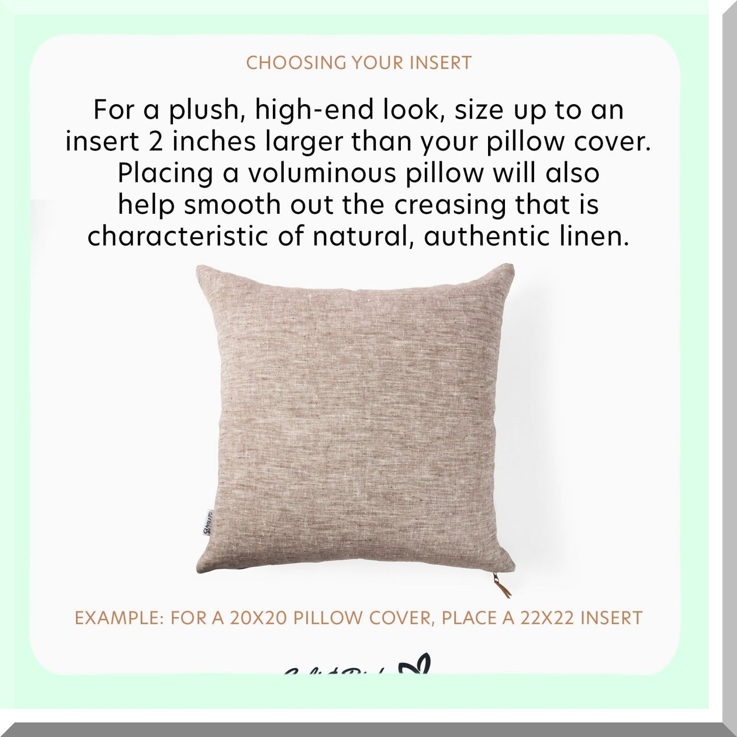 Vintage Brown Linen Throw Pillow Cover - Lightweight Slub Fabric with Metal Zipper Closure and Suede Pull - 20x20 Decorative Cushion Case