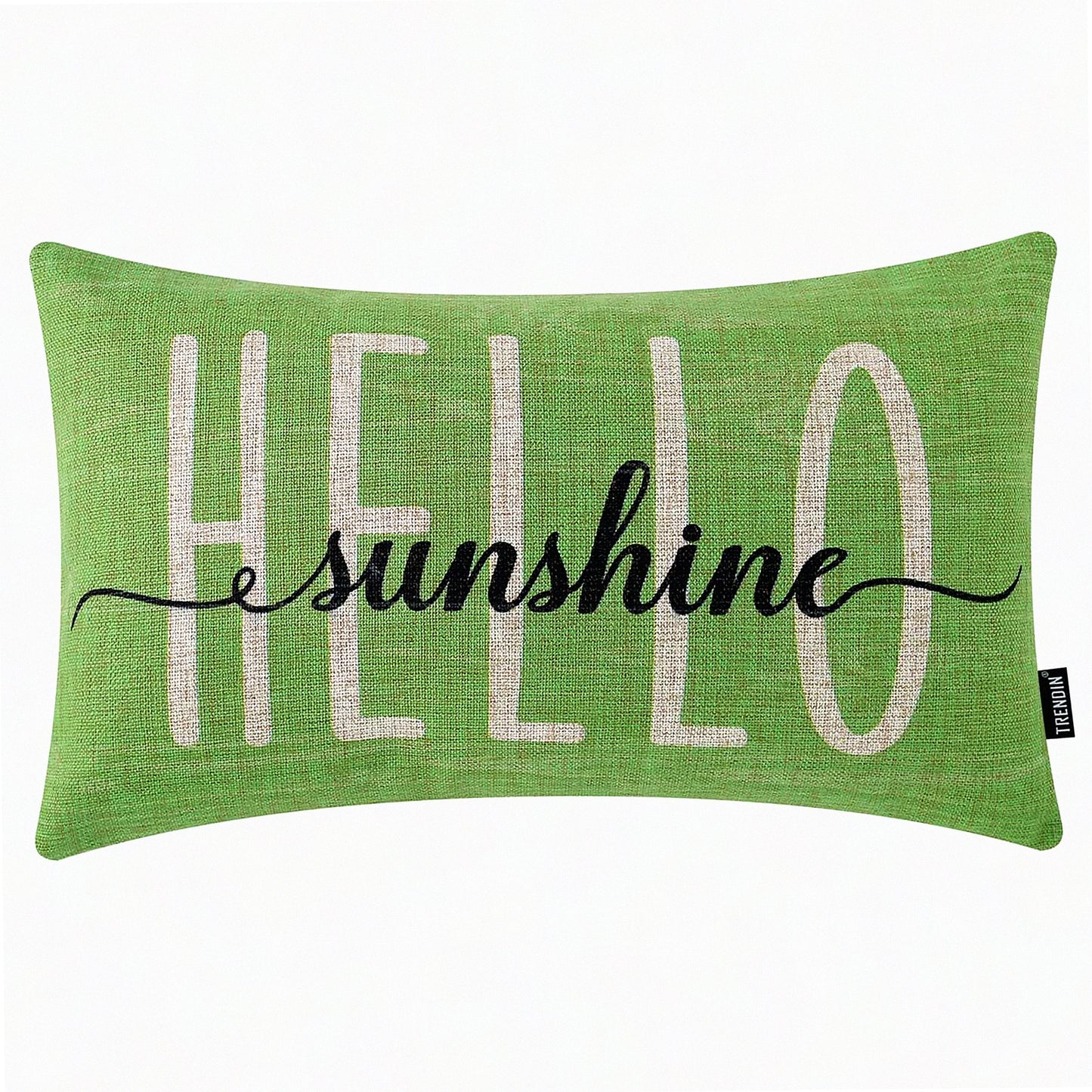 Sunshine Summer Linen Rectangular Cushion Cover - Green 12x20 Sofa Couch Decoration - PL899TR - Hello Throw Pillow Case