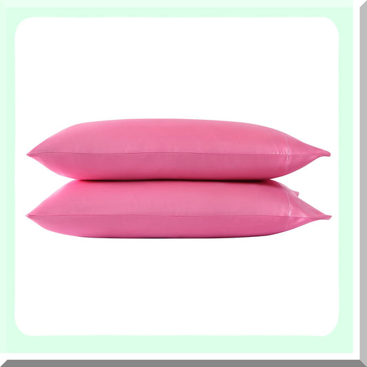 Luxury Pink Pillowcase Set - Designer Bedding Decor for Home - 2 Piece Set, 20" x 40" - Soft and Stylish Pillow Covers for Bedroom