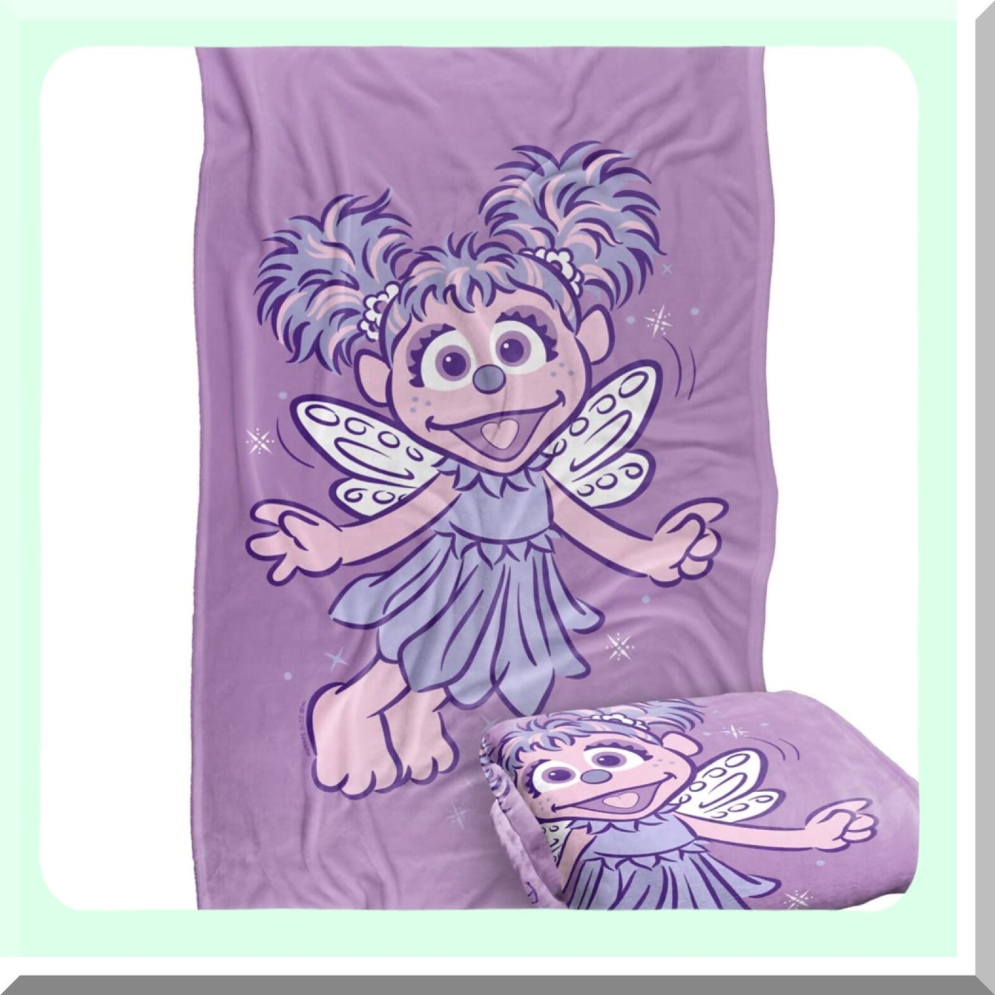 Sesame Street Silky Soft Abby Throw Blanket - 36" x 58" - Officially Licensed Super Cozy Touch