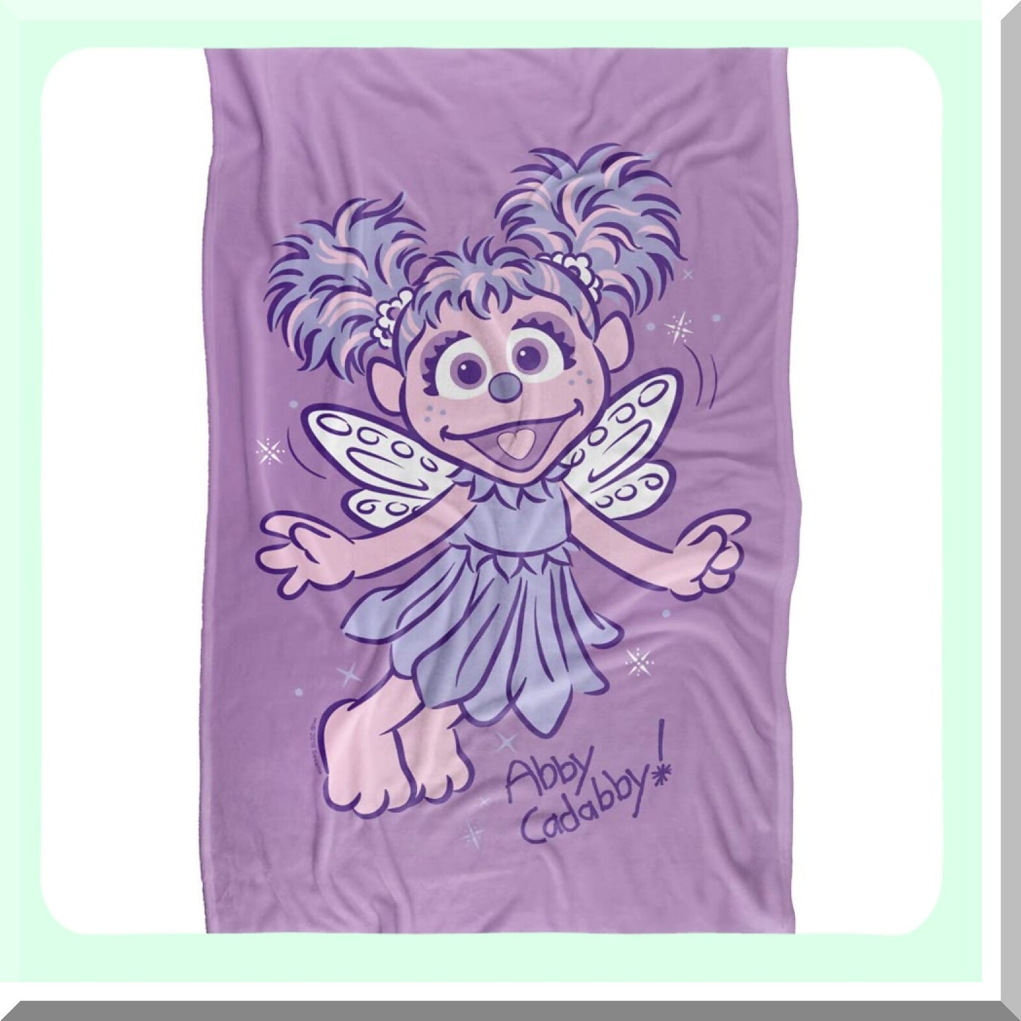 Sesame Street Silky Soft Abby Throw Blanket - 36" x 58" - Officially Licensed Super Cozy Touch