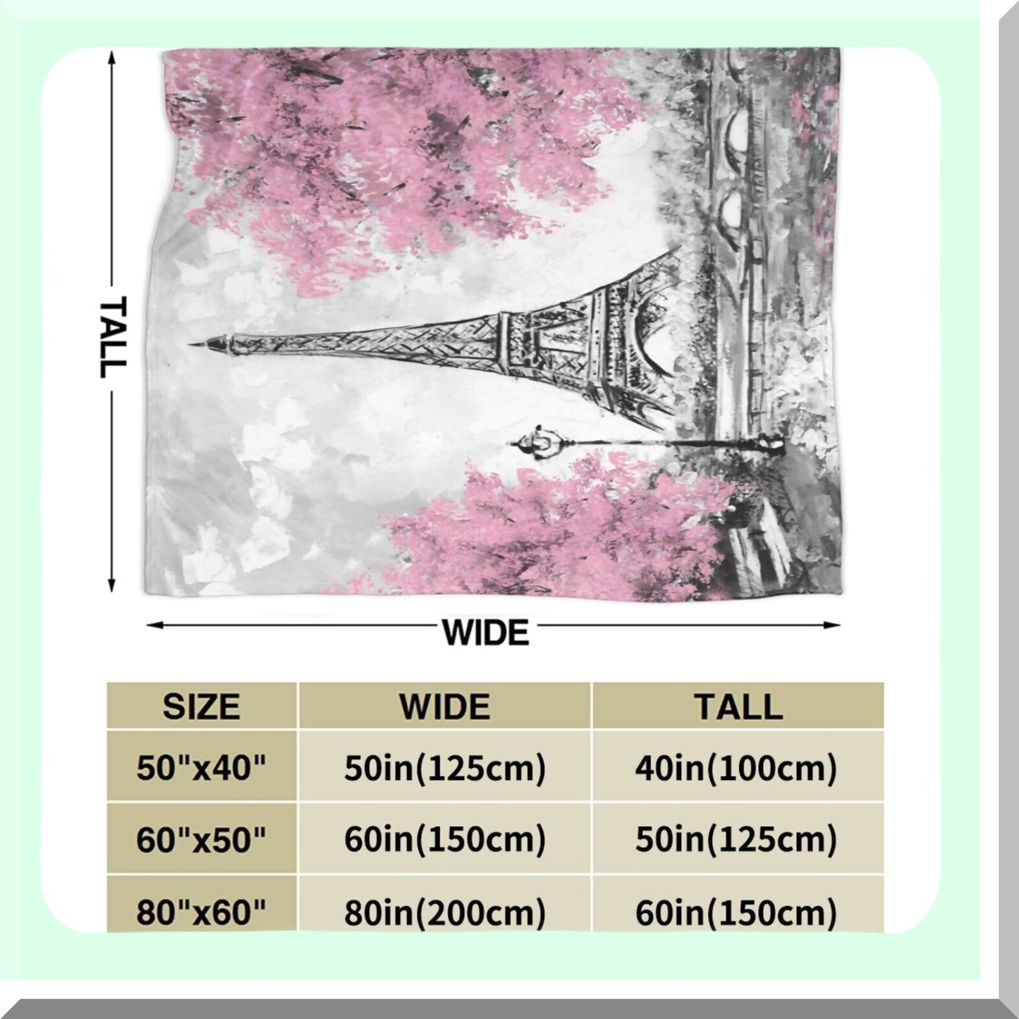 Parisian Comfort Ultra Soft Fleece Throw Blanket - All Season Warmth for Bed, Chair, Car, Sofa, or Couch - 50"x40""