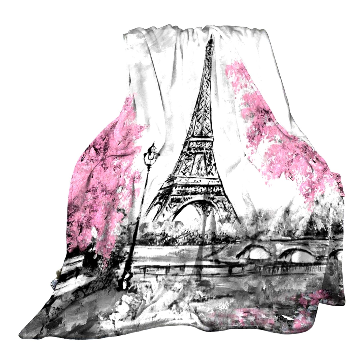 Parisian Comfort Ultra Soft Fleece Throw Blanket - All Season Warmth for Bed, Chair, Car, Sofa, or Couch - 50"x40""