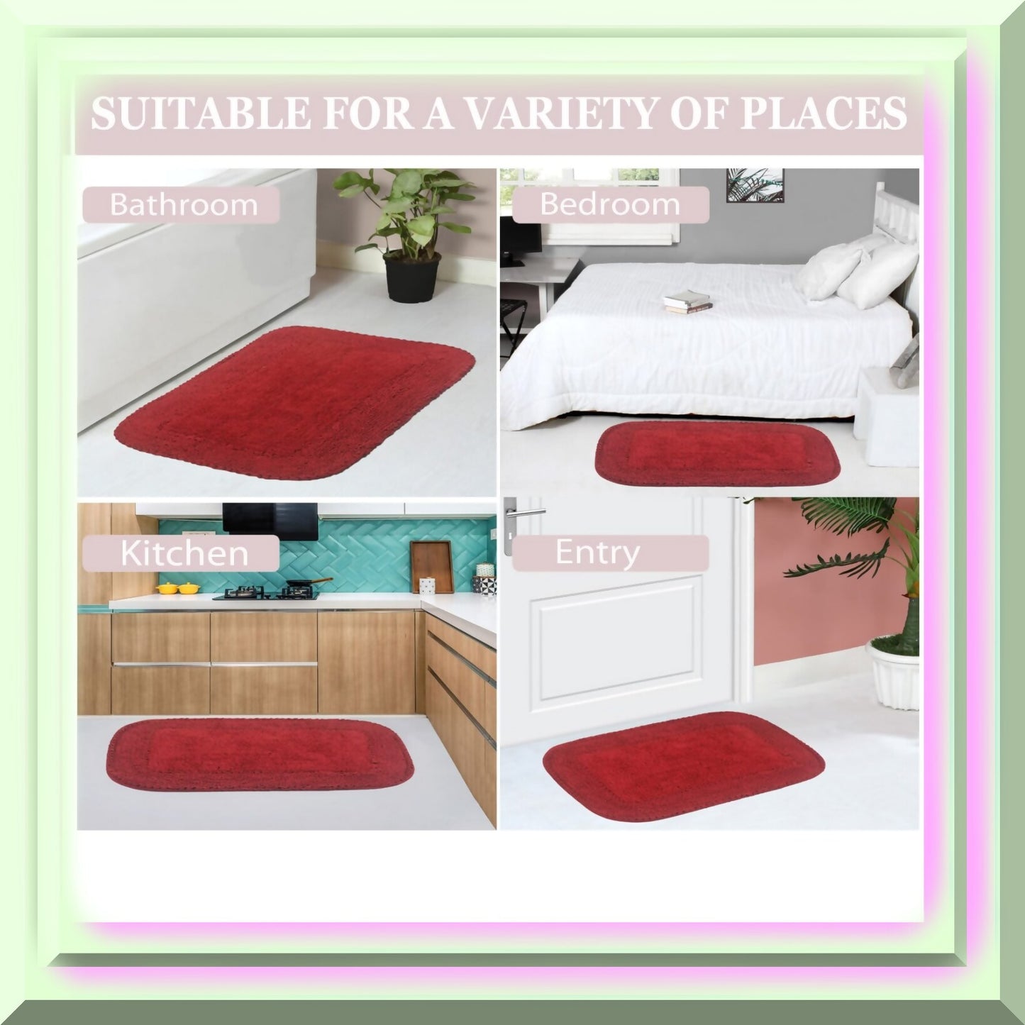 Radiant Collection 100% Cotton Bathroom Rug Set