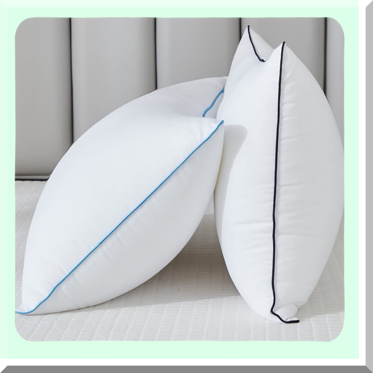 CoolDream PlushSleep Pillows - Set of 2 Luxury Hotel Quality Cooling Bed Pillows for Side, Back, or Stomach Sleepers - Premium Down Alternative Fill - Size Pack of 2