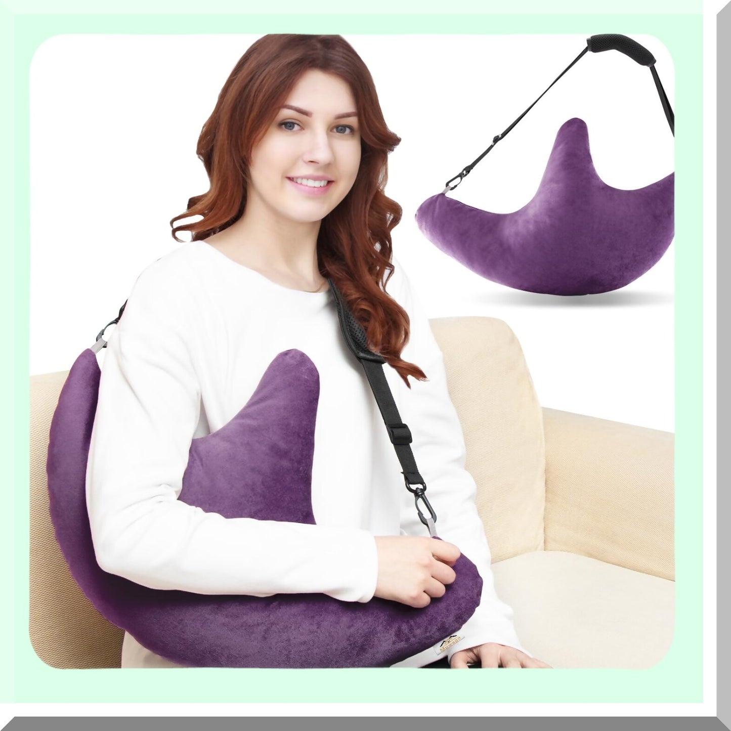 ComfortEase Shoulder Support Pillow - Orthopedic Rotator Cuff Pillow for Pain Relief, Post-Surgery Recovery, Ergonomic Design for Sleeping & Sitting, Soft Side Sleeper Pillow for Neck & Shoulder Support