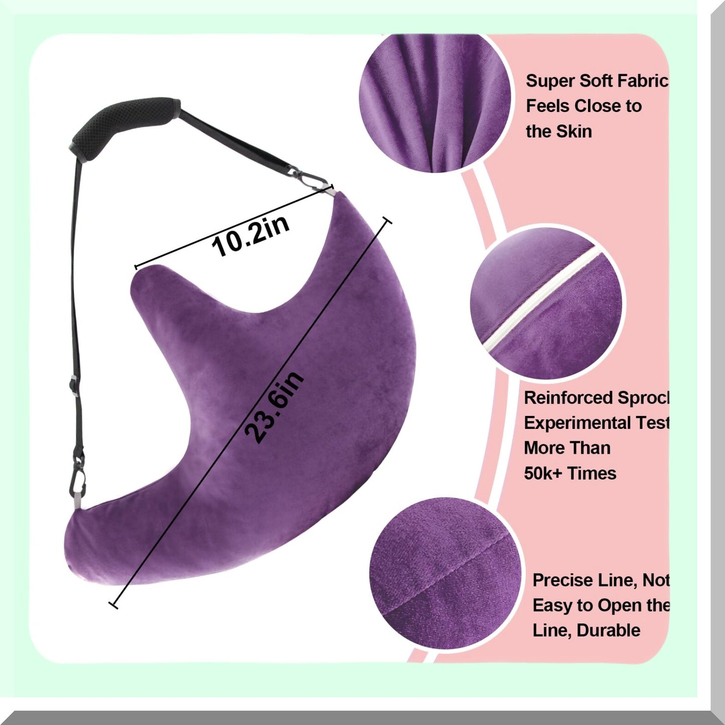 ComfortEase Shoulder Support Pillow - Orthopedic Rotator Cuff Pillow for Pain Relief, Post-Surgery Recovery, Ergonomic Design for Sleeping & Sitting, Soft Side Sleeper Pillow for Neck & Shoulder Support