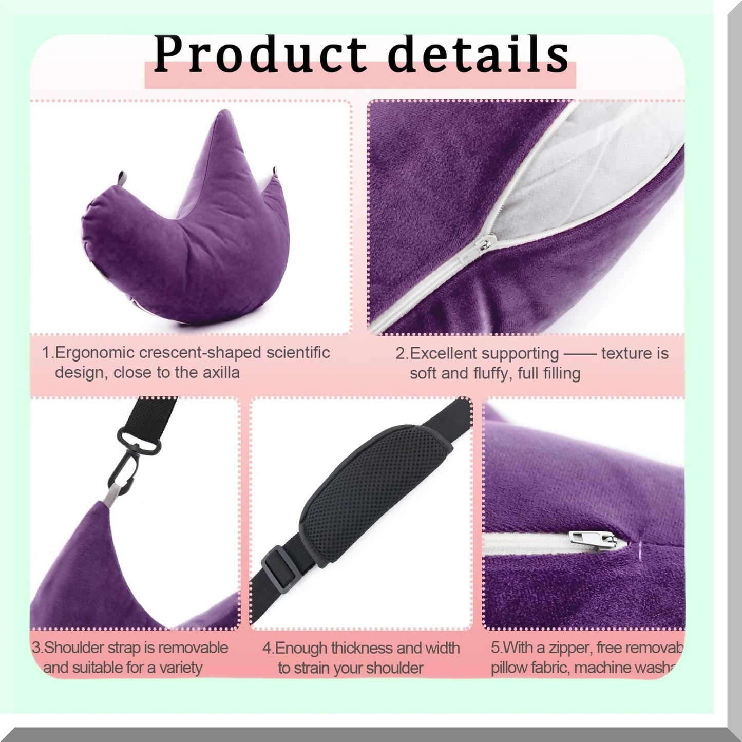 ComfortEase Shoulder Support Pillow - Orthopedic Rotator Cuff Pillow for Pain Relief, Post-Surgery Recovery, Ergonomic Design for Sleeping & Sitting, Soft Side Sleeper Pillow for Neck & Shoulder Support