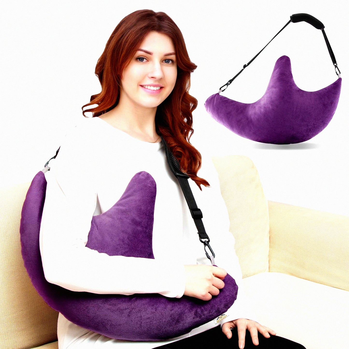 ComfortEase Shoulder Support Pillow - Orthopedic Rotator Cuff Pillow for Pain Relief, Post-Surgery Recovery, Ergonomic Design for Sleeping & Sitting, Soft Side Sleeper Pillow for Neck & Shoulder Support