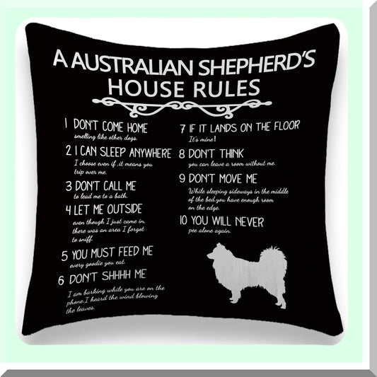 Aussie Dog Decor Pillow - Australian Shepherd Cushion Cover for Women - Must-Have Aussie Gifts - 18x18 Inch Throw Pillow - Shepherd Lover Gift