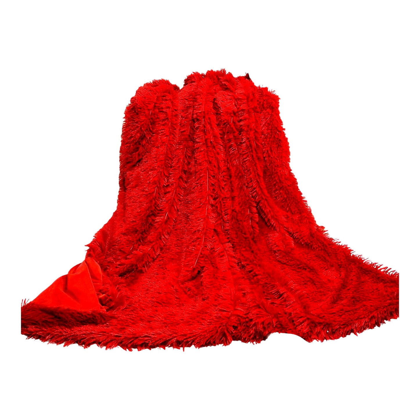 UltraCozy Plush Fuzzy Blanket - Super Soft, Warm Winter Throw for Sofa & Bed, 51"x63", Pure Red"