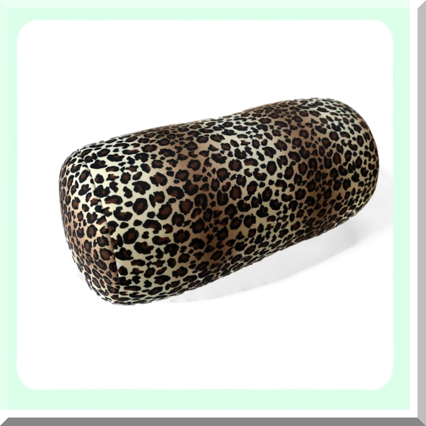 Luxury Leopard Microbead Bolster Pillow - 7x12 Inches Squishy & Flexible Roll Cushion for Extreme Comfort & Support - Stylish & Plush Design