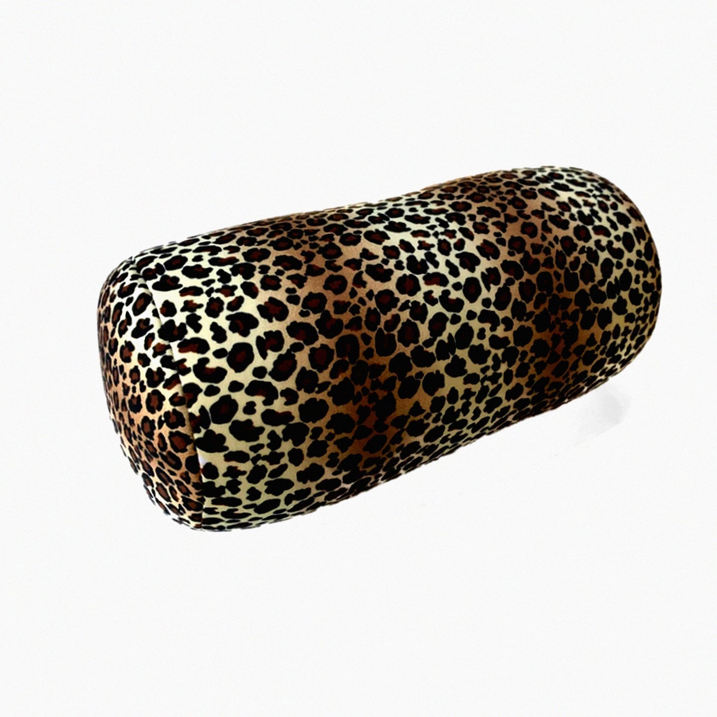 Luxury Leopard Microbead Bolster Pillow - 7x12 Inches Squishy & Flexible Roll Cushion for Extreme Comfort & Support - Stylish & Plush Design