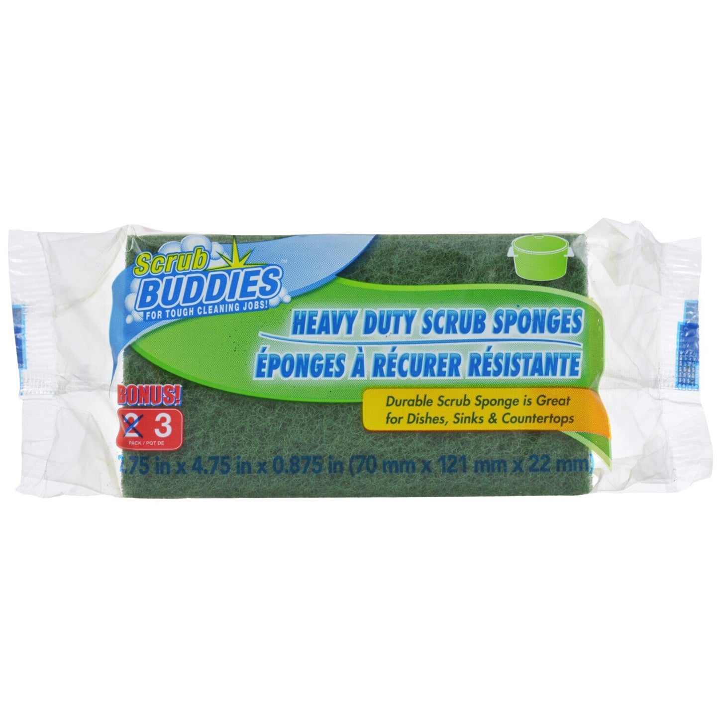 Scrub Buddies Heavy-Duty Scrub Sponges, 2-ct. Packs (Pack of 24)