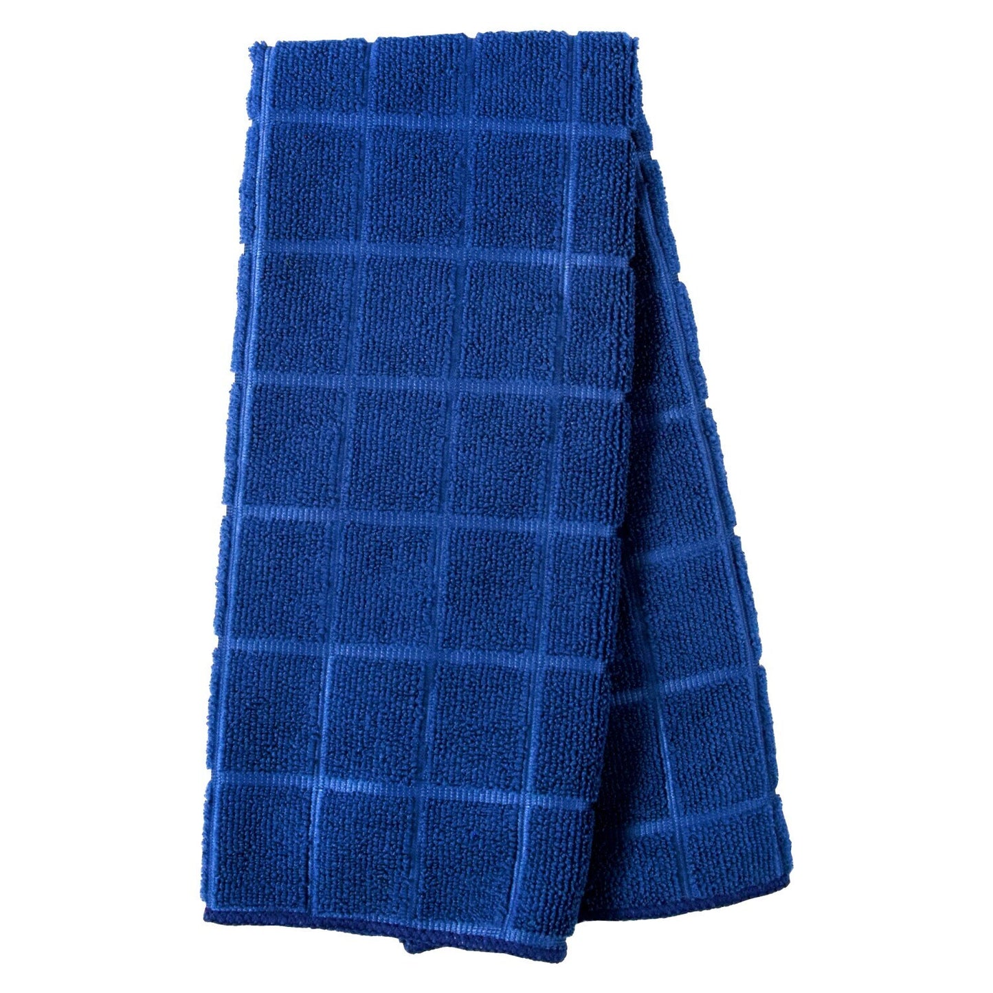 Navy Blue Windowpane Pattern Kitchen Towels, 15x25 in. (Pack of 24)