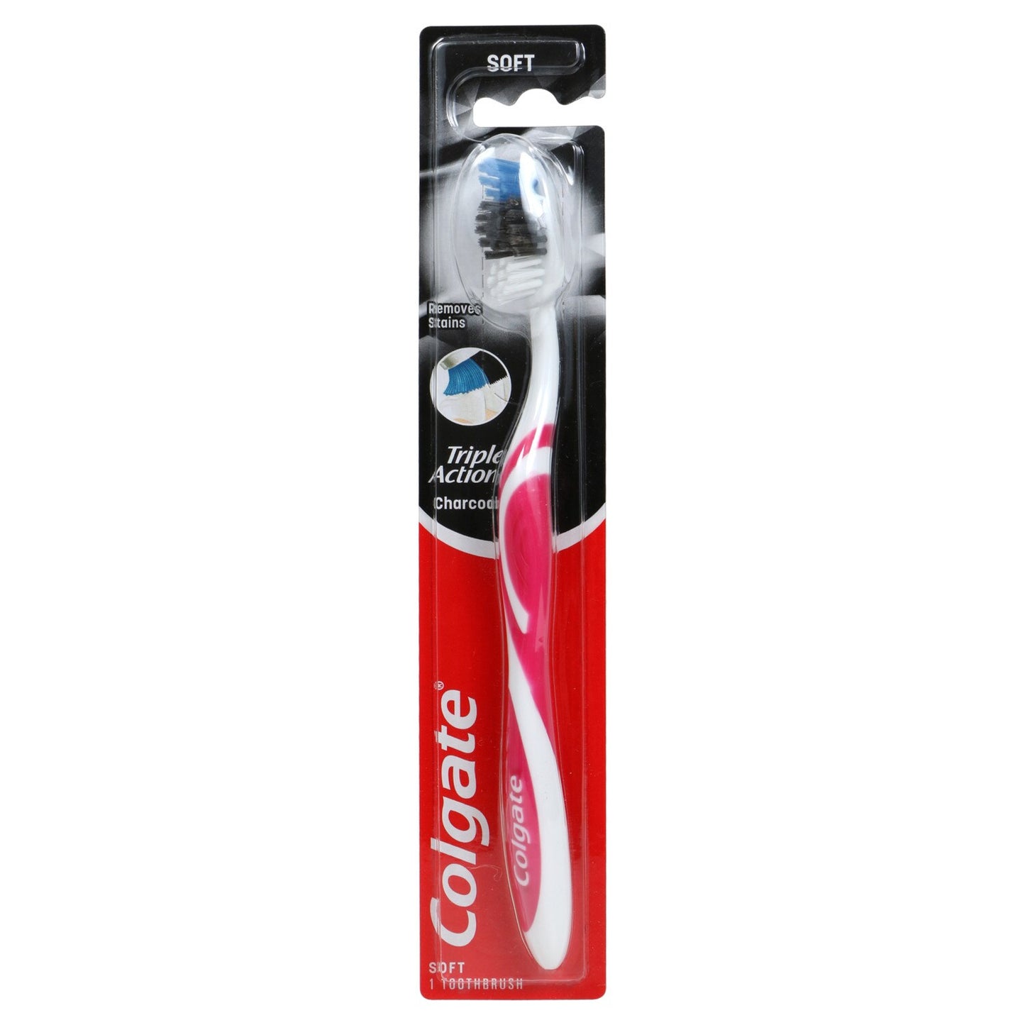 Colgate(R) Triple Action Charcoal Toothbrush (Pack of 24)