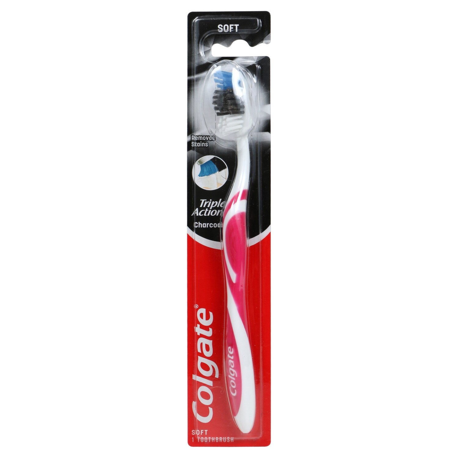 Colgate(R) Triple Action Charcoal Toothbrush (Pack of 24)