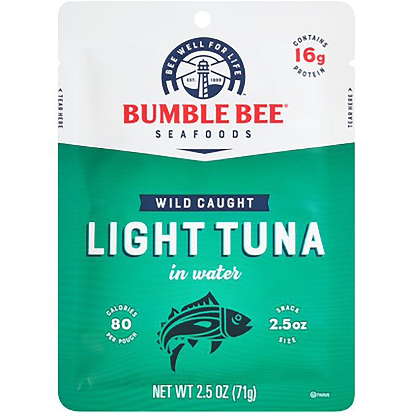Bumble Bee Wild-Caught Light Tuna, 2.5 oz. Pouches (Pack of 12)
