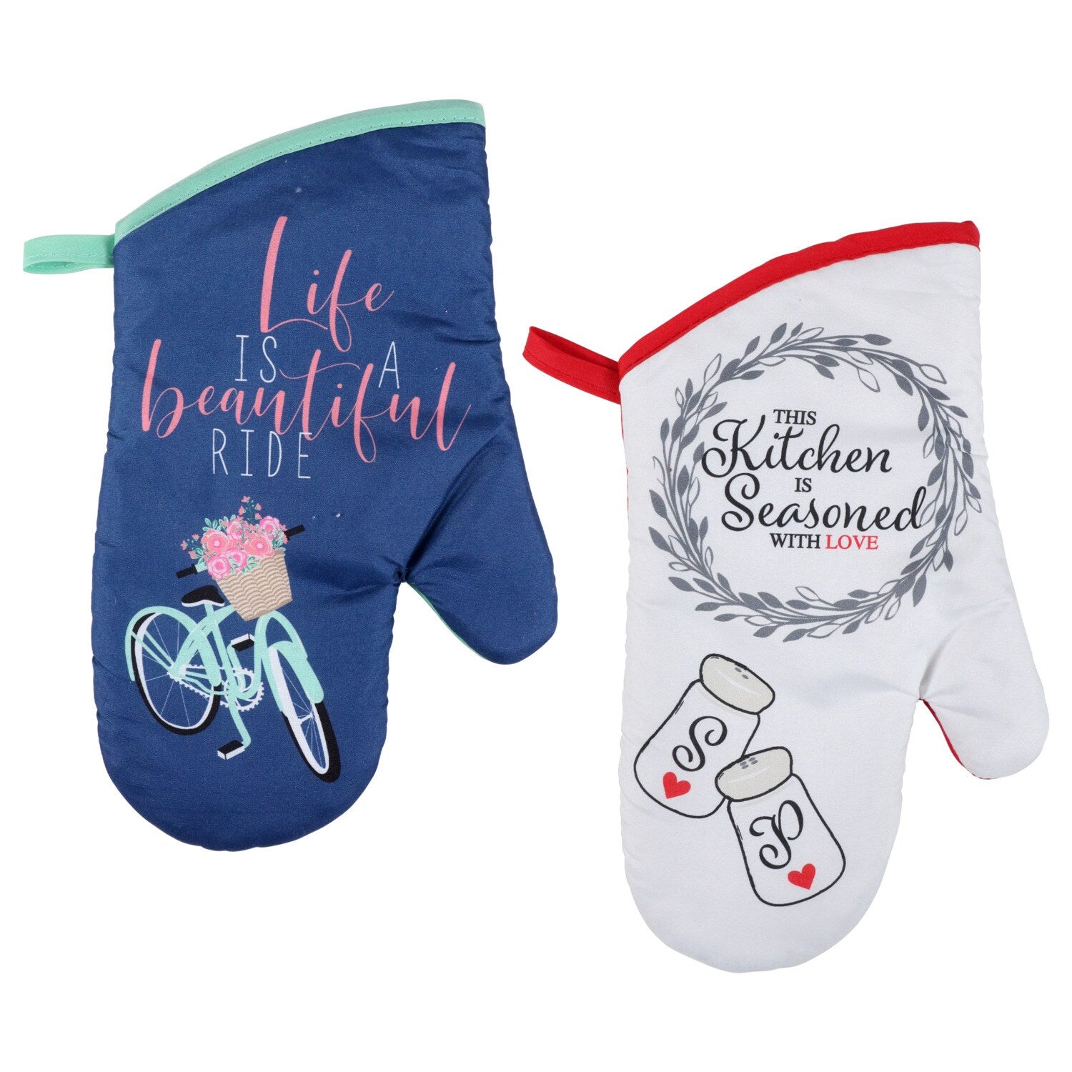 Home Collection Inspirational Oven Mitts, 13x7.5-in. (Pack of 12)