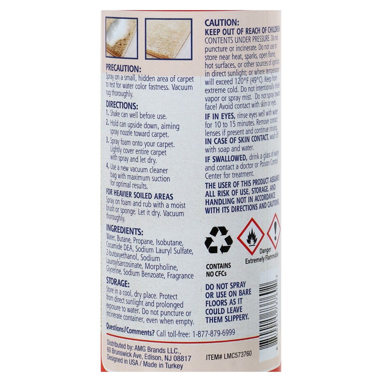 The Home Store Carpet Cleaner & Deodorizer, 13 oz. (Pack of 12)