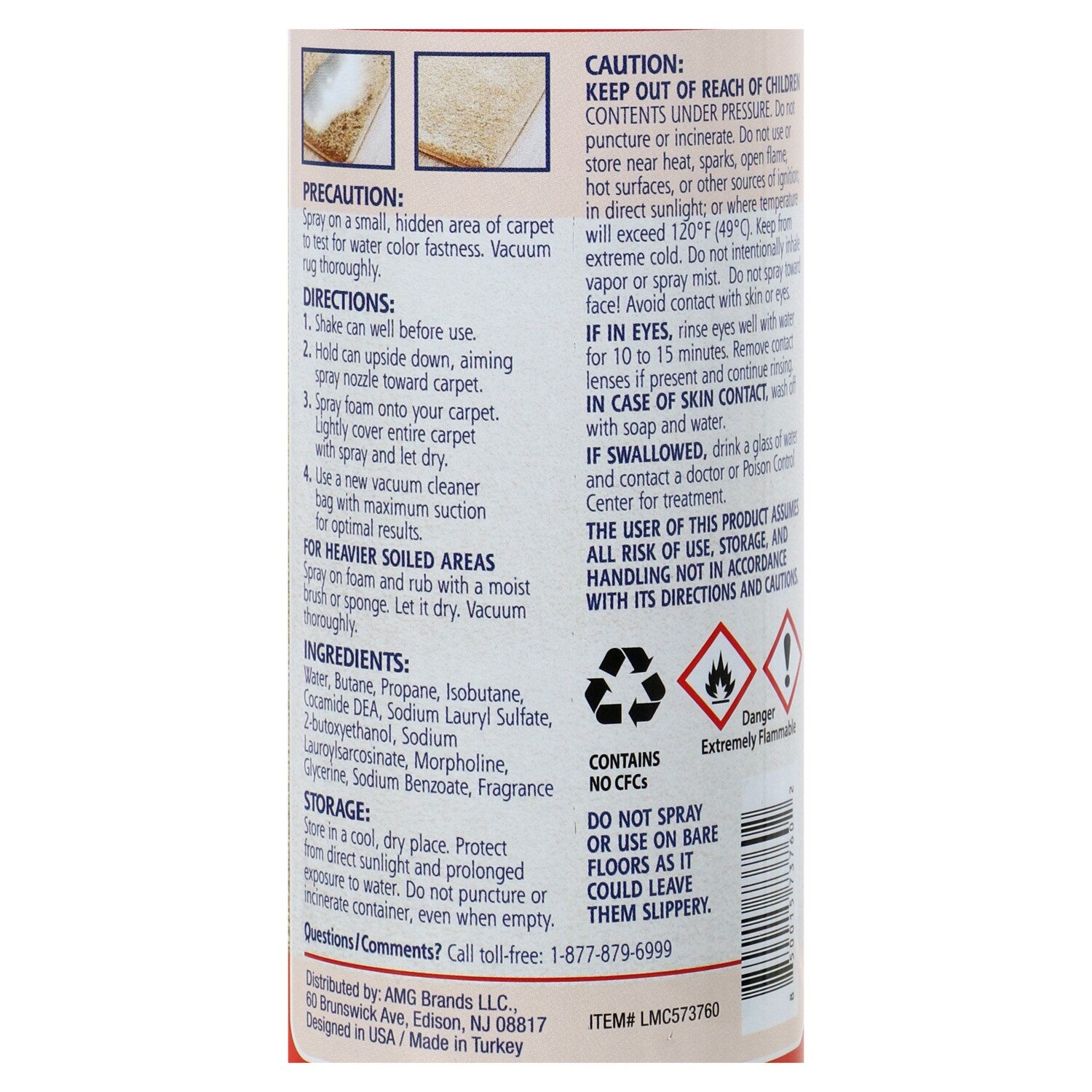 The Home Store Carpet Cleaner & Deodorizer, 13 oz. (Pack of 12)
