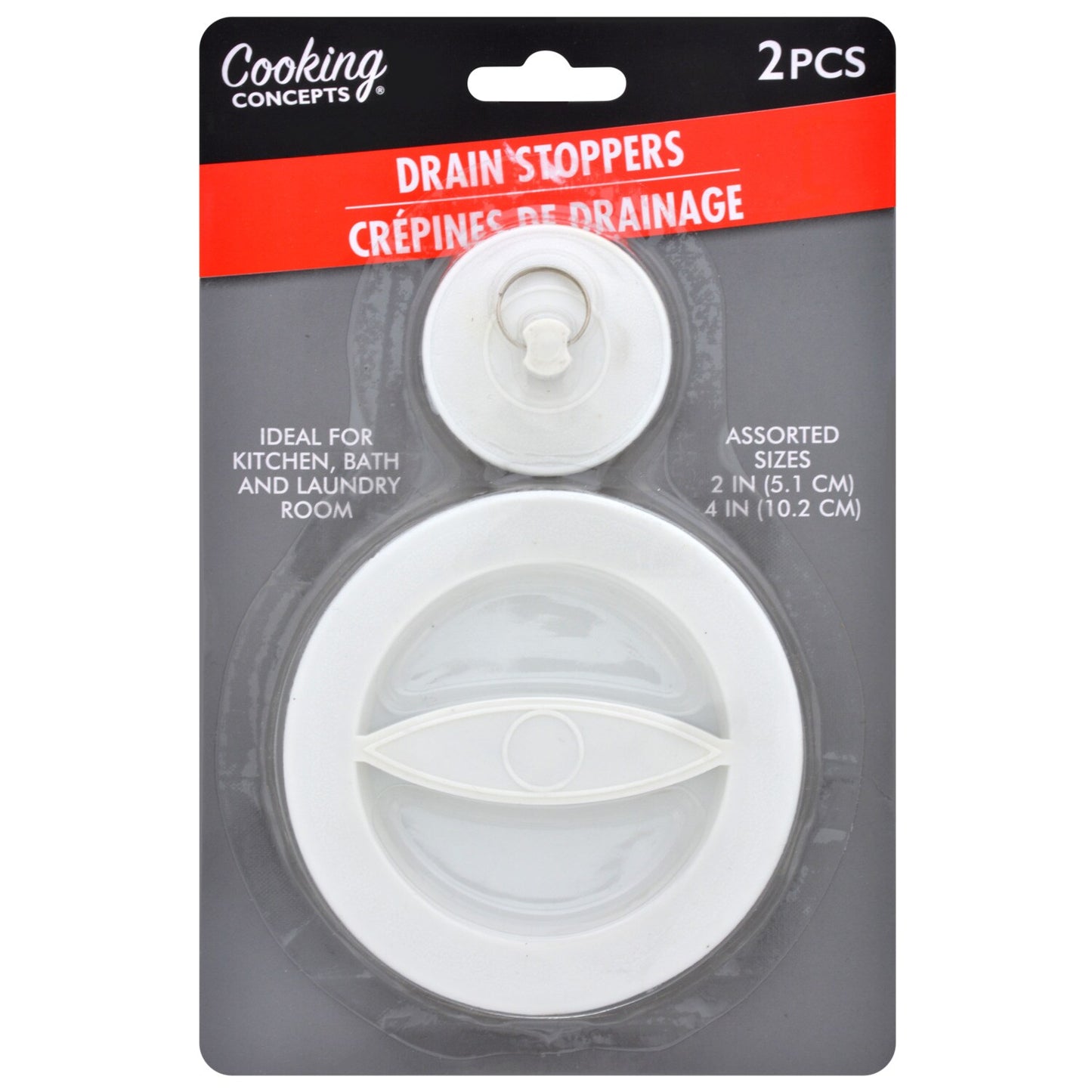 Plastic Drain Stoppers, 2-ct. Packs (Pack of 24)