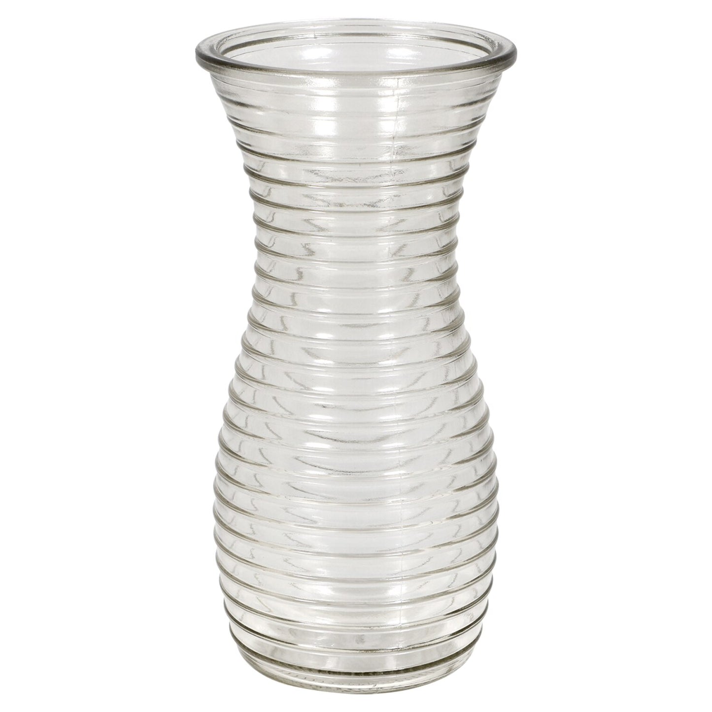 Clear Ribbed Vases, 8 in. (Pack of 12)