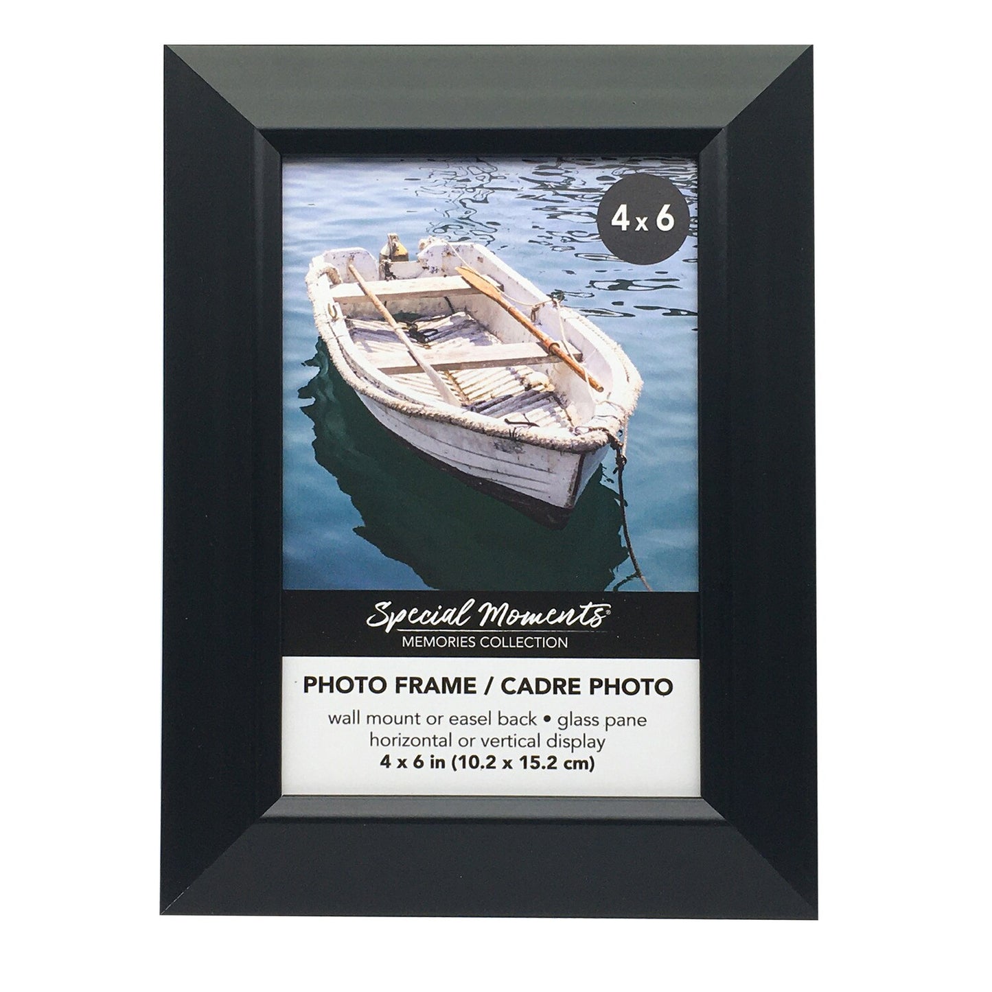 Special Embossed Wide-Edge Black Plastic Picture Frames, 4x6 in. (Pack of 15)