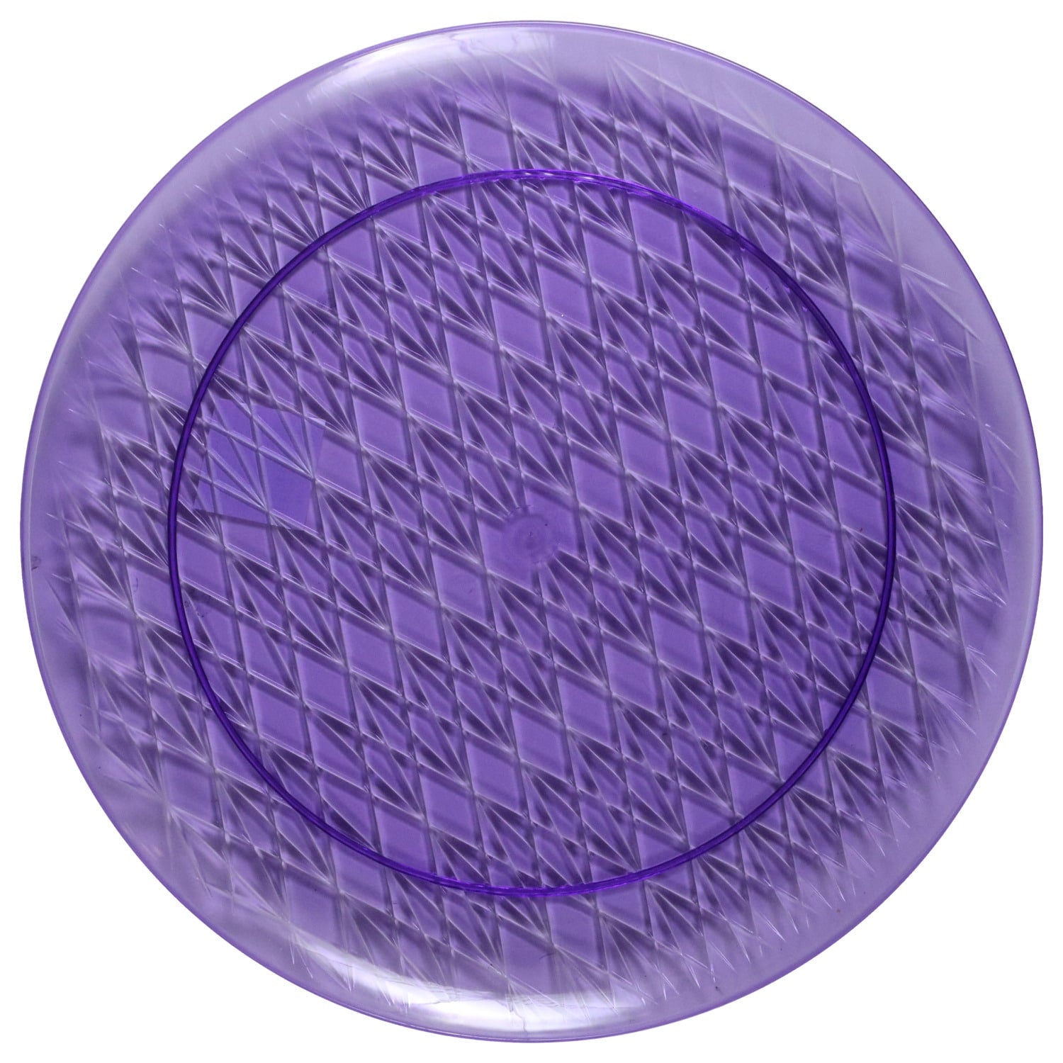 Crafter's Corner Round Purple Tray, 14-in. (Pack of 24)