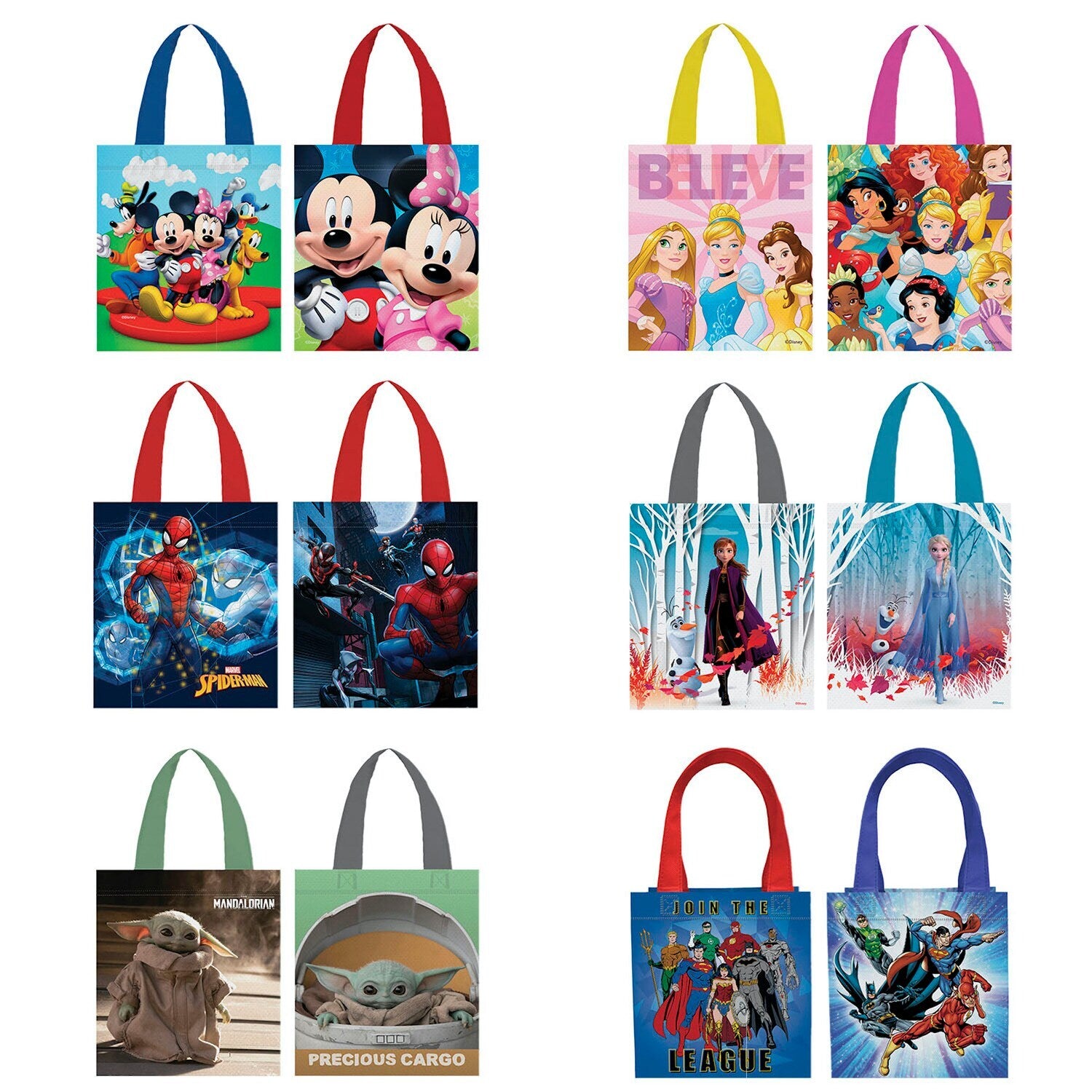 Reusable Licensed Character Tote Bags (Pack of 36)